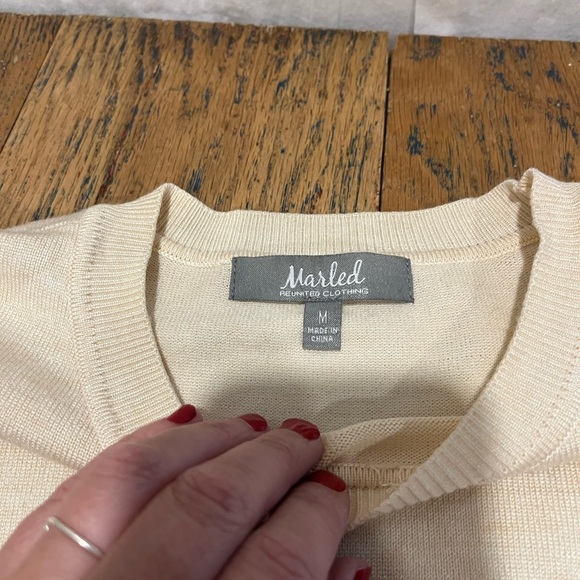 MARLED Burgundy Striped Sweater - M - Picture 2 of 8